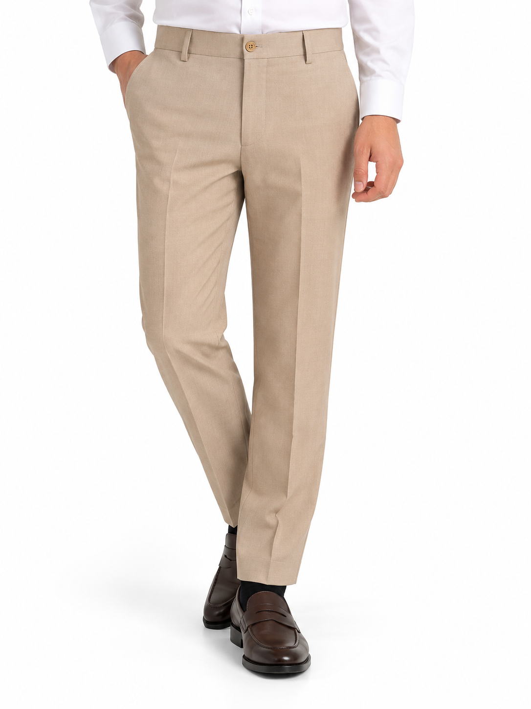 Men’s Classic Beige Dress Pants