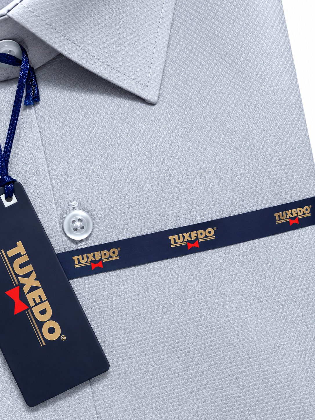 Men’s Ice Blue Textured Formal Shirt