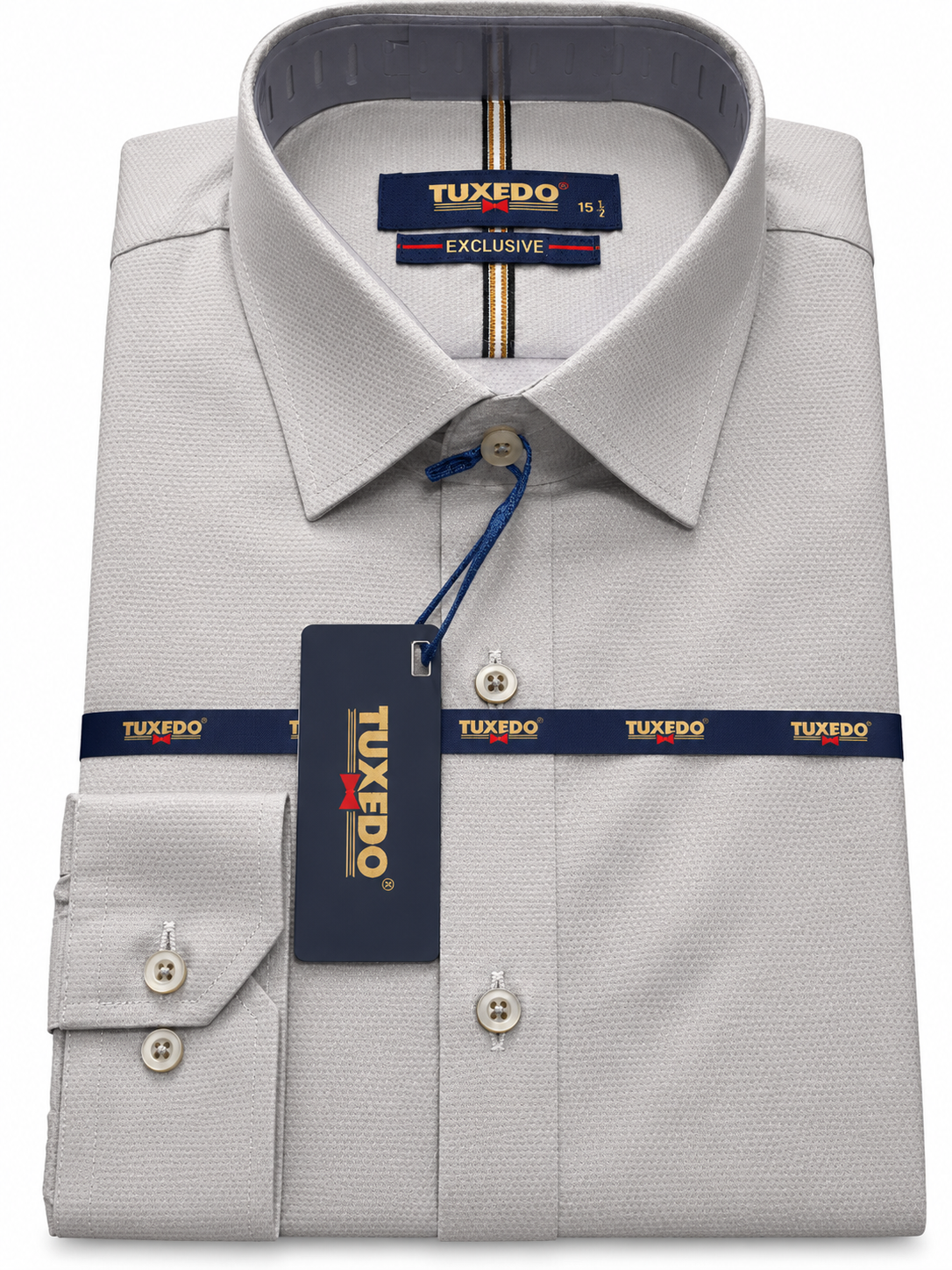 Men’s Grey Textured Formal Shirt