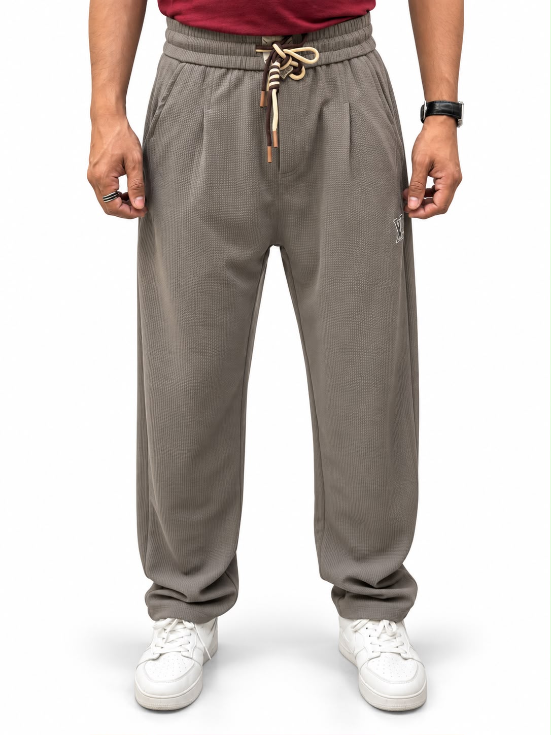 Men’s Textured Relaxed Fit Jogger Trouser