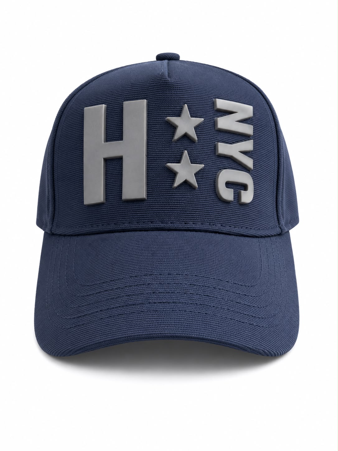Premium Navy Blue Embossed Letter Baseball Cap