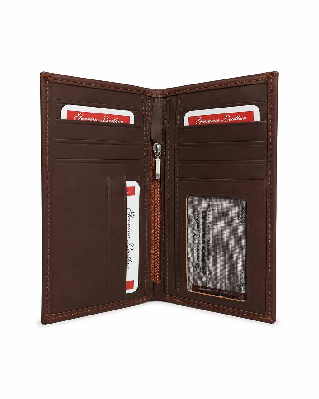 Premium Brown Long Leather Wallet