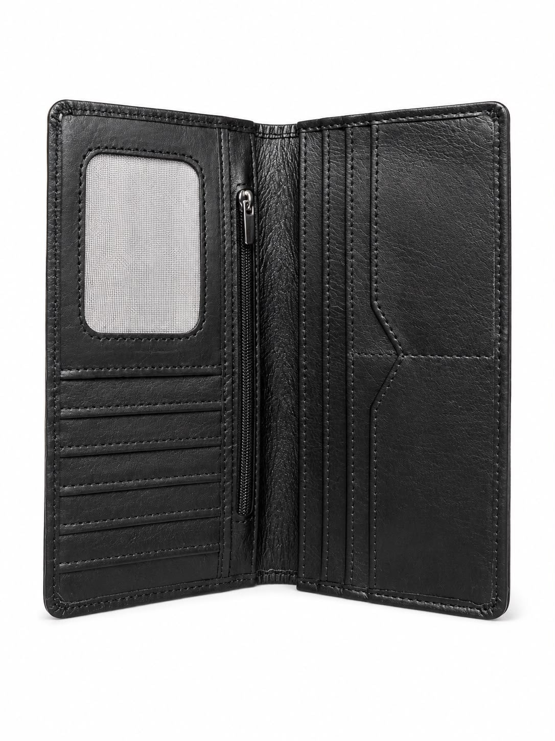 Men’s Premium Black Long Leather Wallet