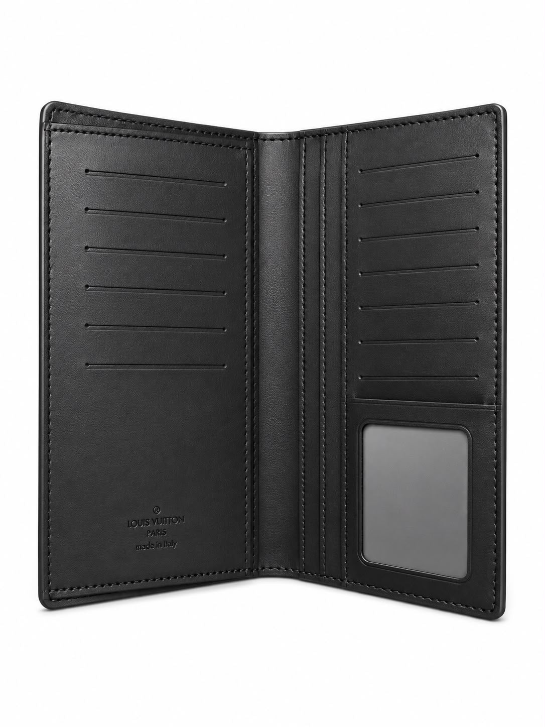 Men’s Black Monogram Pattern Long Wallet