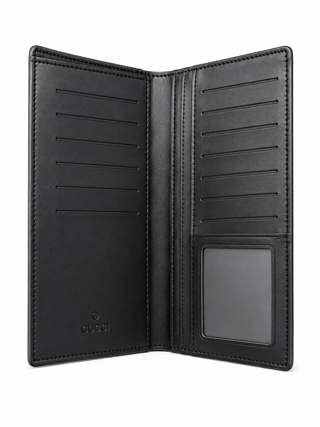 Men’s Black Embossed Monogram Long Wallet