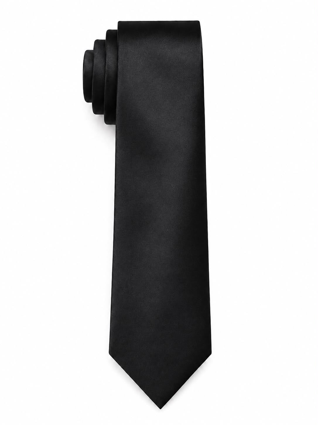 Men’s Solid Formal Necktie – Classic Satin Finish