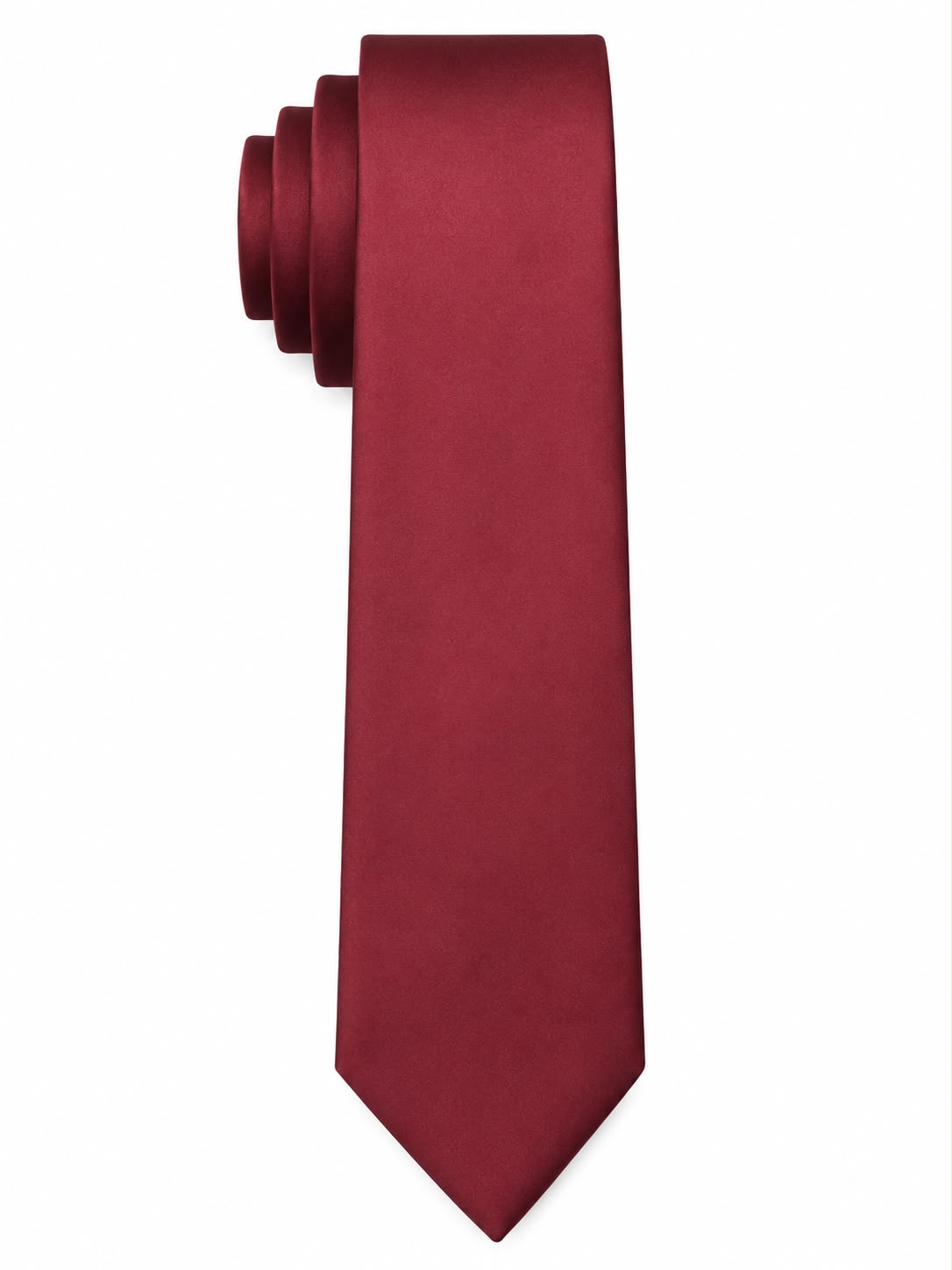 Men’s Solid Formal Necktie – Classic Satin Finish