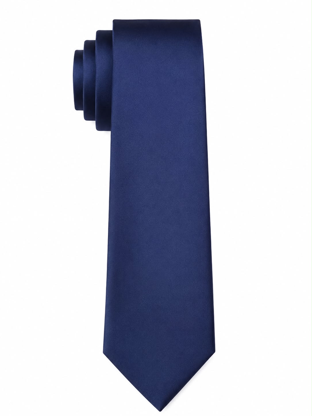 Men’s Solid Formal Necktie – Classic Satin Finish