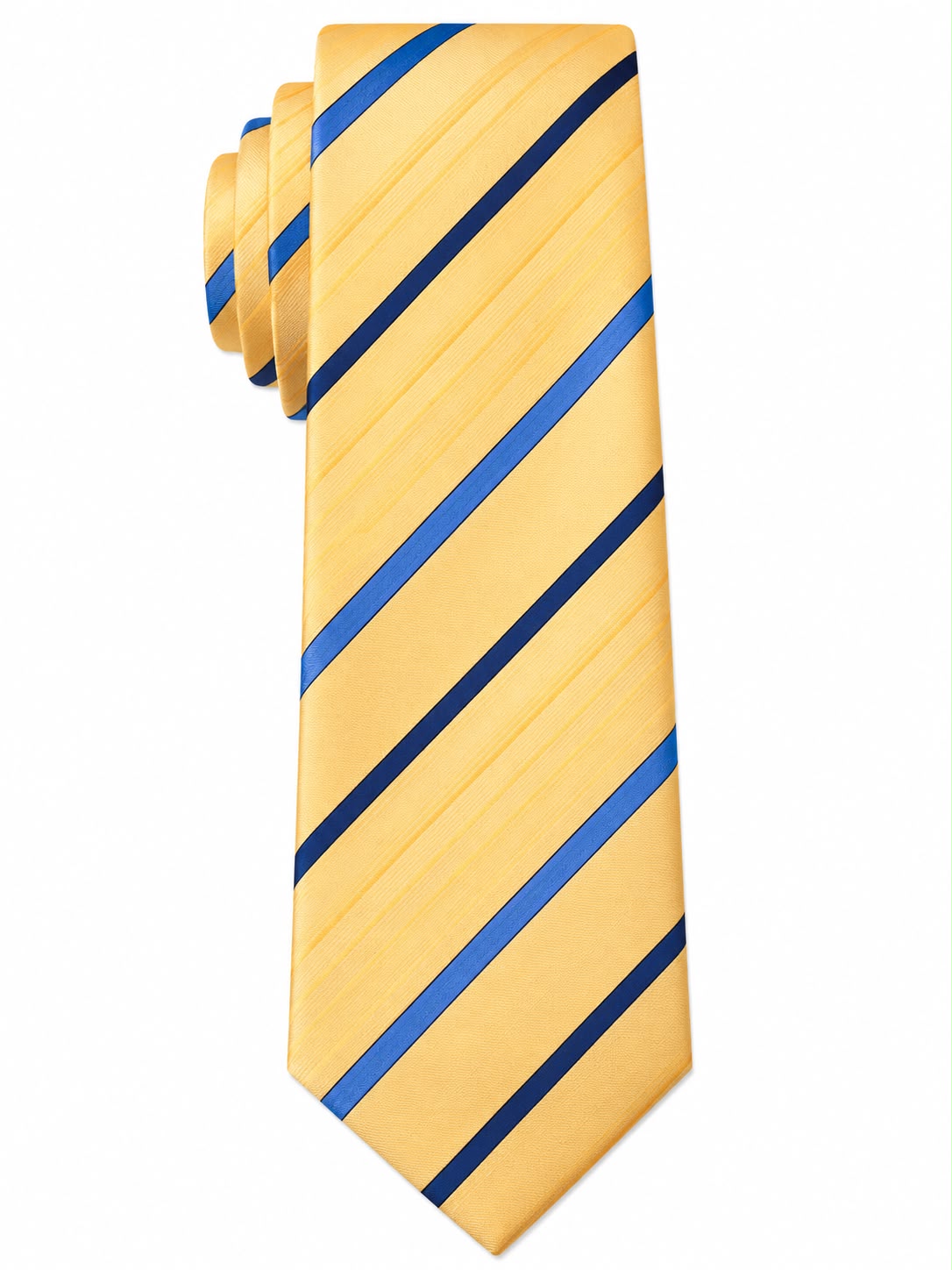Men’s Yellow & Blue Striped Formal Necktie