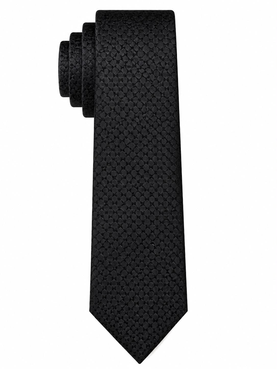 Men’s Black Textured Formal Necktie