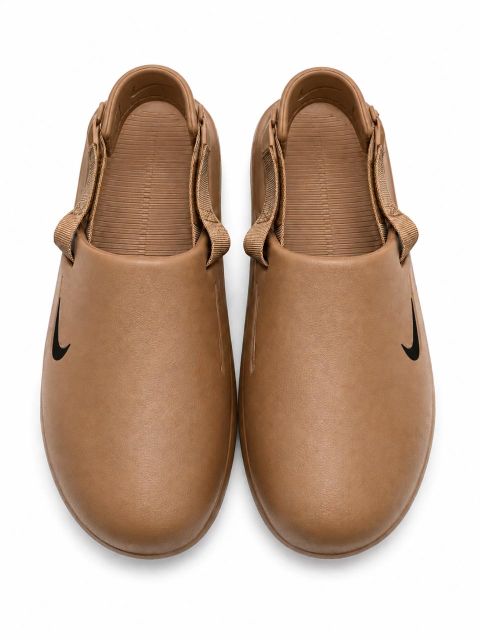 Nike Calm Mule Sandals – Khaki Beige Slip-On Clogs with Adjustable Strap