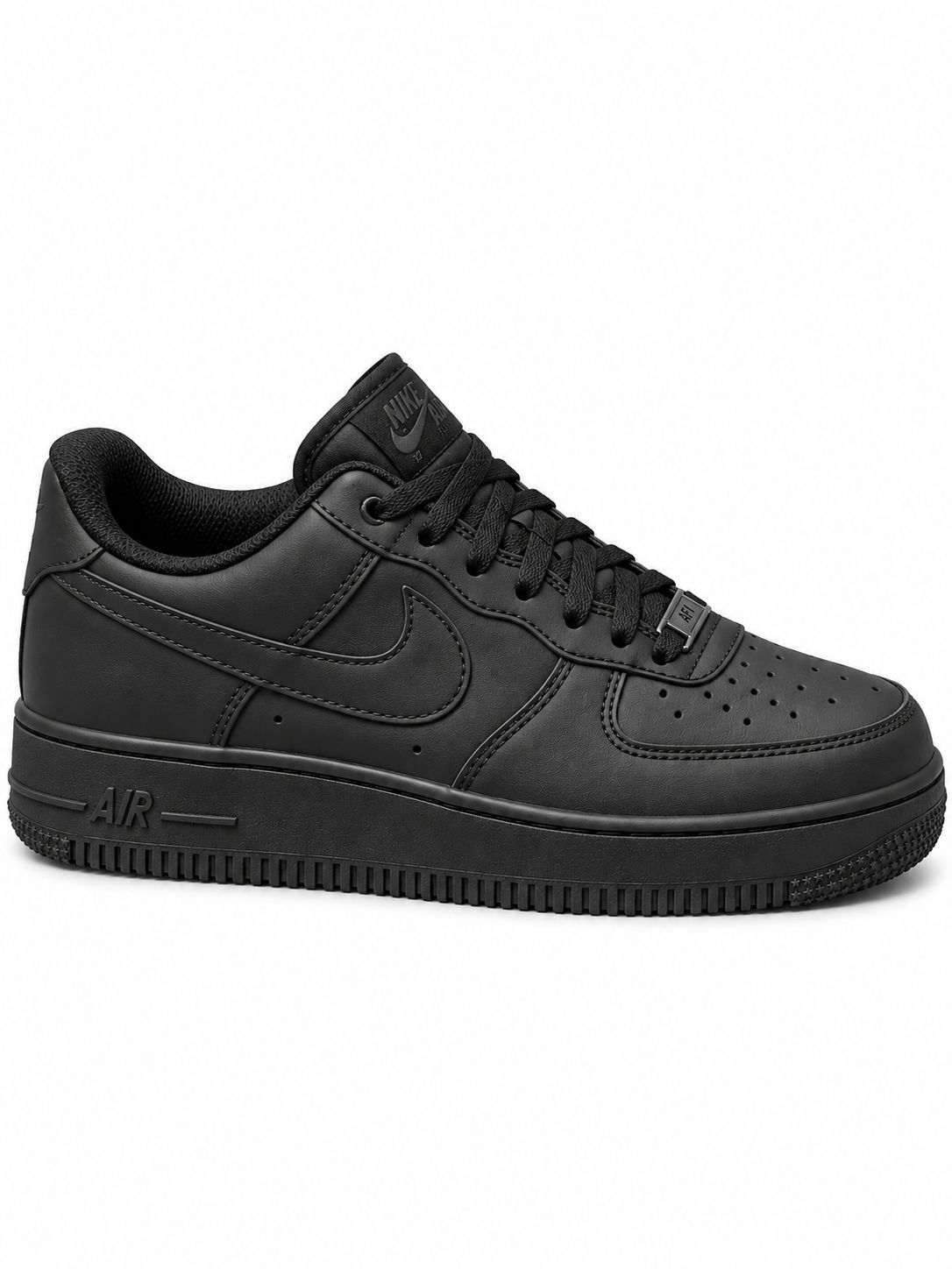 Nike Air Force 1 Style Sneakers – All-Black Low-Top Casual Shoes