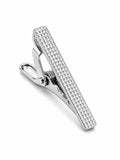 Men’s Silver Textured Tie Clip