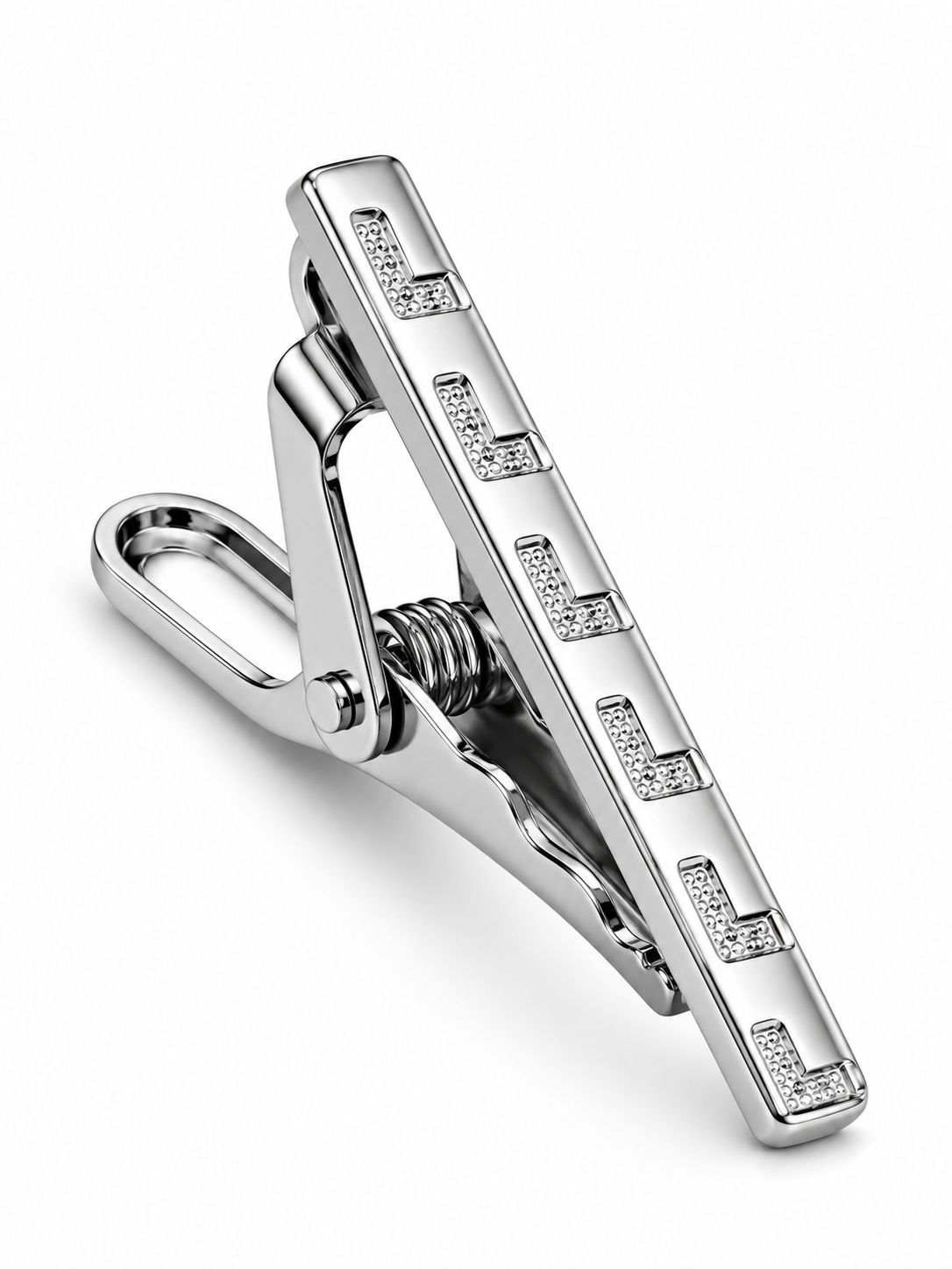 Men’s Silver L-Pattern Tie Clip