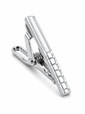 Men’s Silver Square Pattern Tie Clip