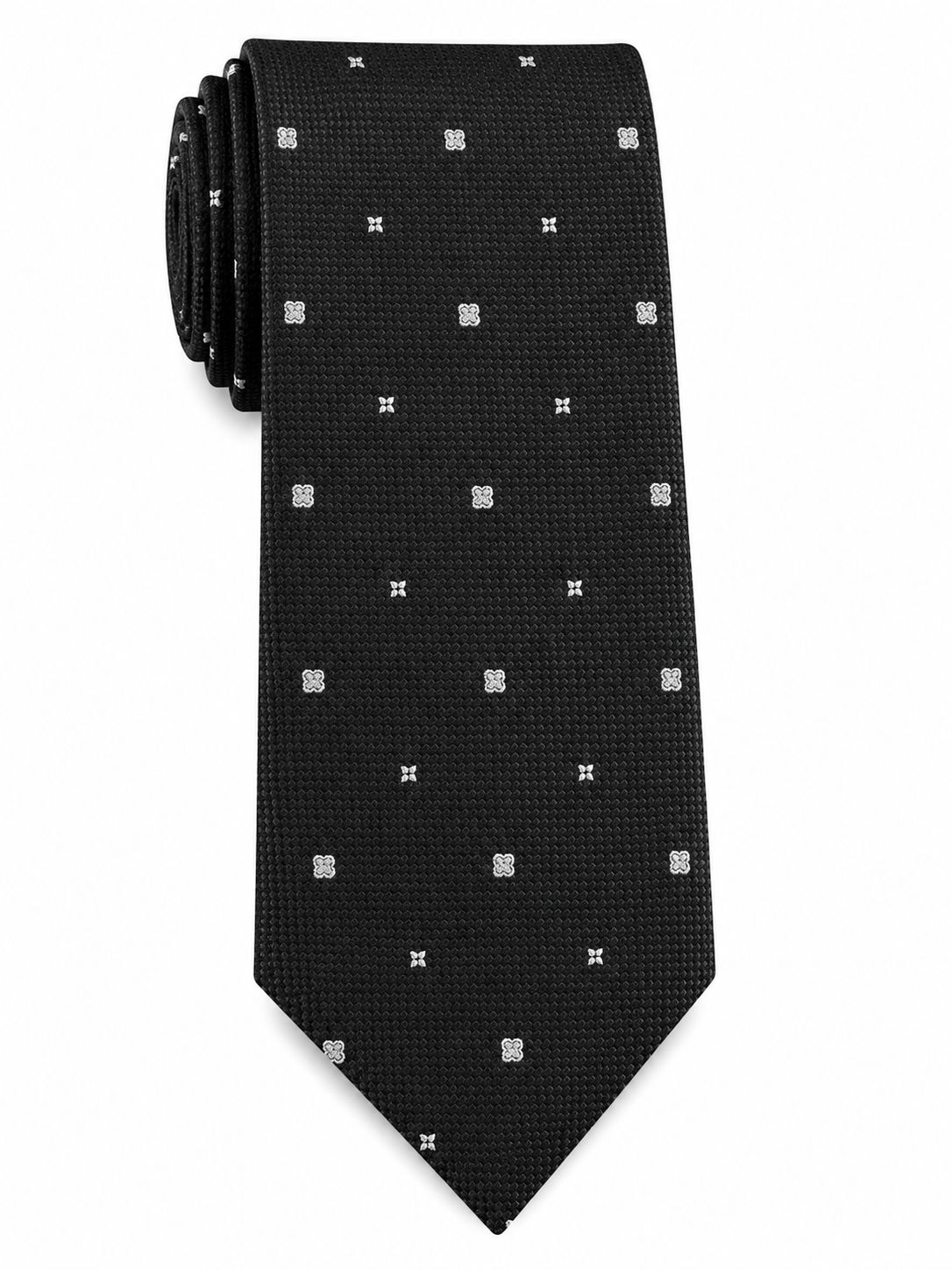 Men’s Black & White Patterned Necktie