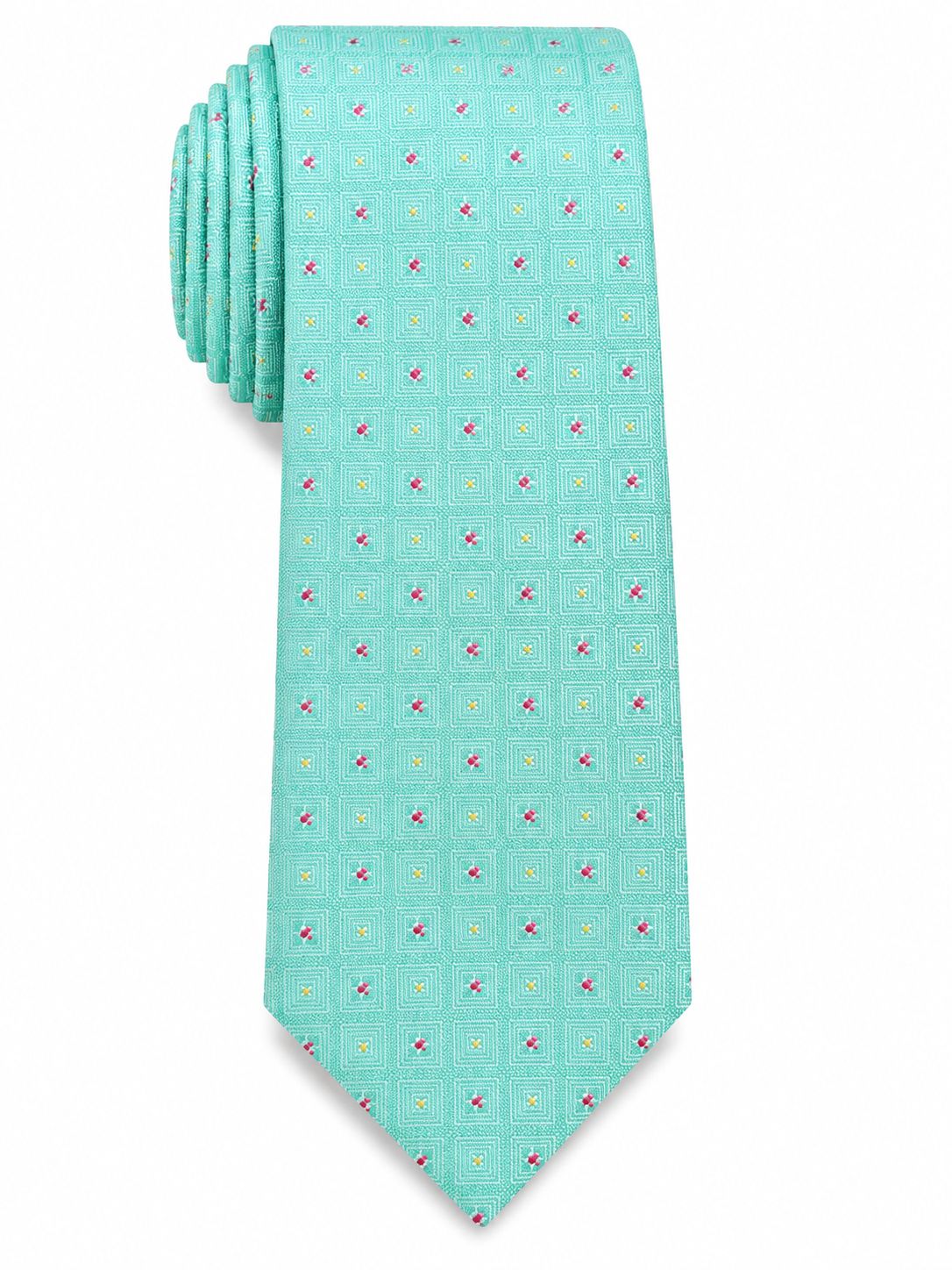 Men’s Aqua Blue Patterned Necktie