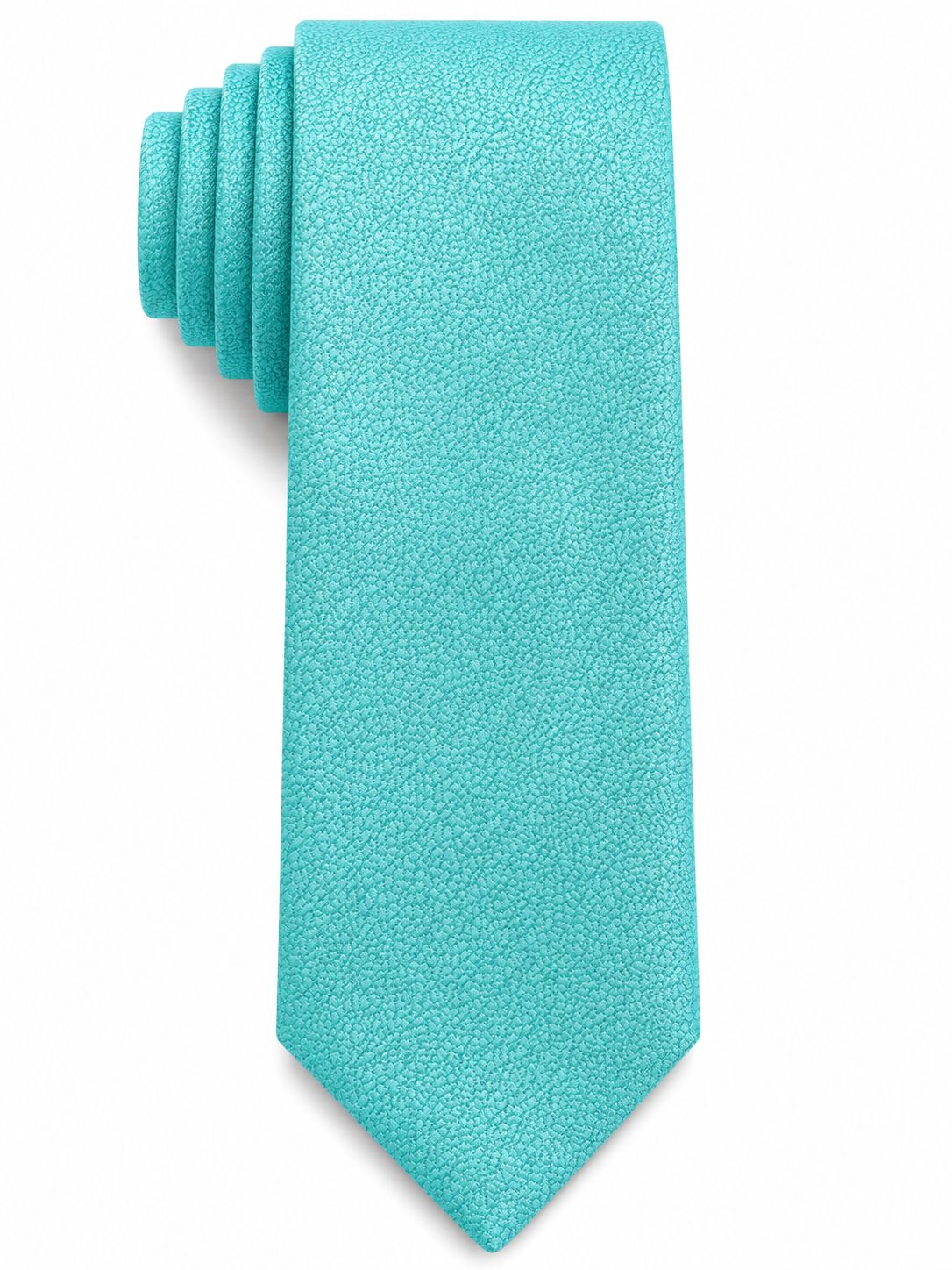 Men’s Solid Turquoise Textured Necktie