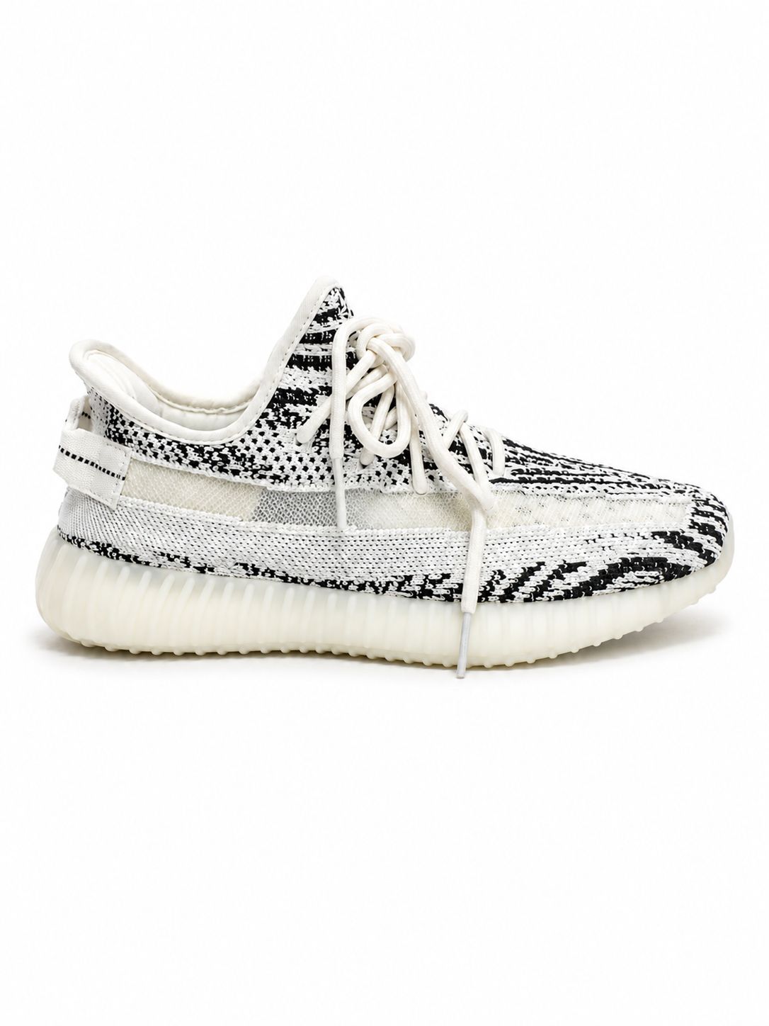 Men’s Black & White Knit Sneakers