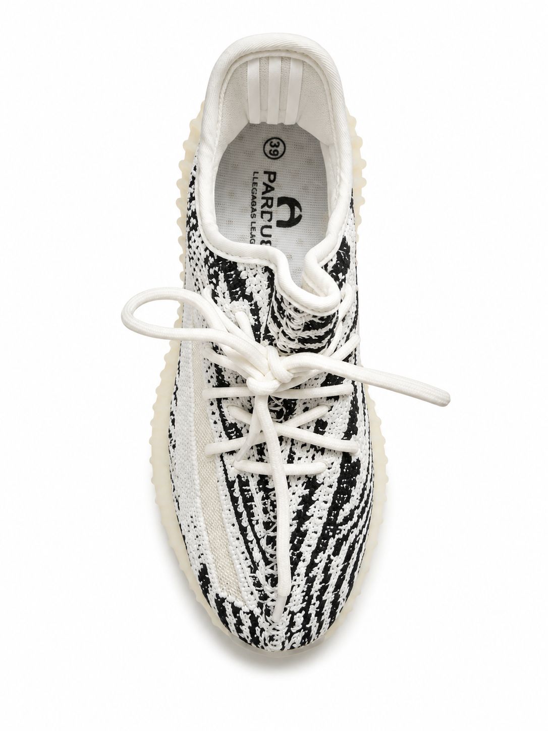 Men’s Black & White Knit Sneakers