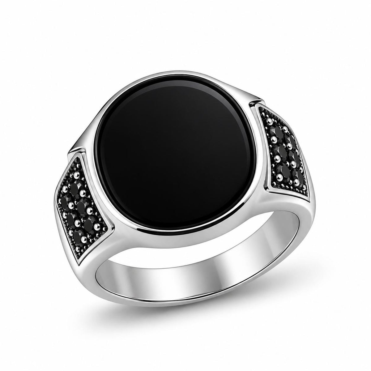 Men’s Black Onyx Style Signet Ring