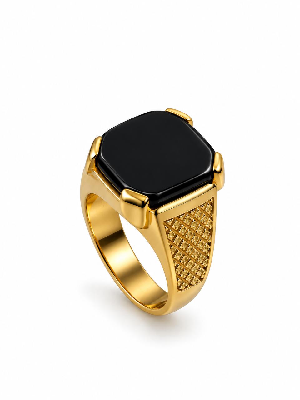 Men’s Black & Gold Signet Ring