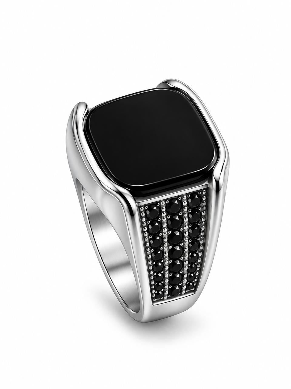 Men’s Black Signet Ring