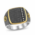 Men’s Black & Gold Statement Ring