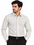 Men’s White Textured Formal Shirt