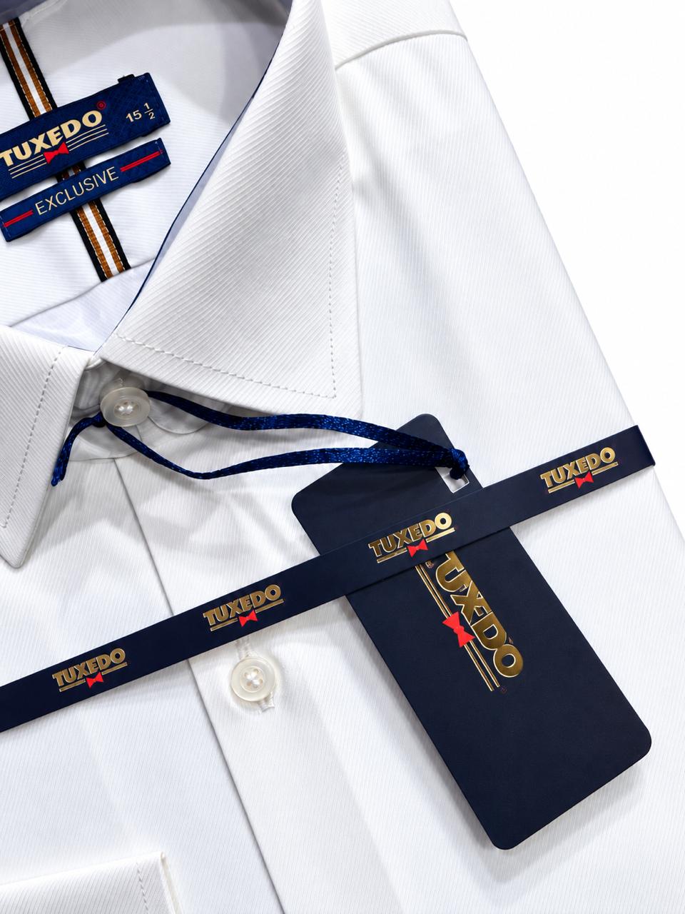 Tuxedo Exclusive Men’s White Textured Dress Shirt