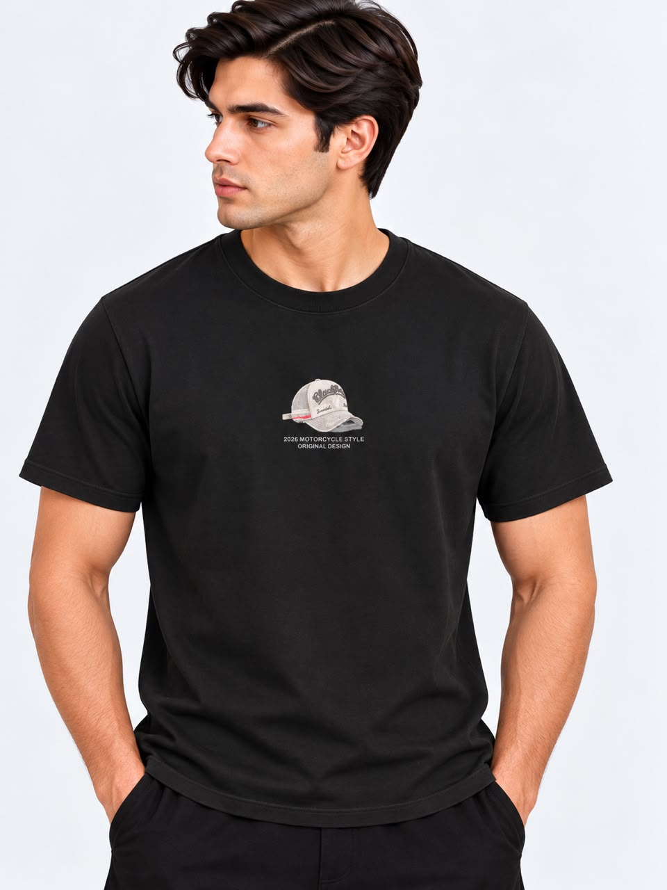 Men’s Chenpin Vintage Motorcycle Graphic T-Shirt