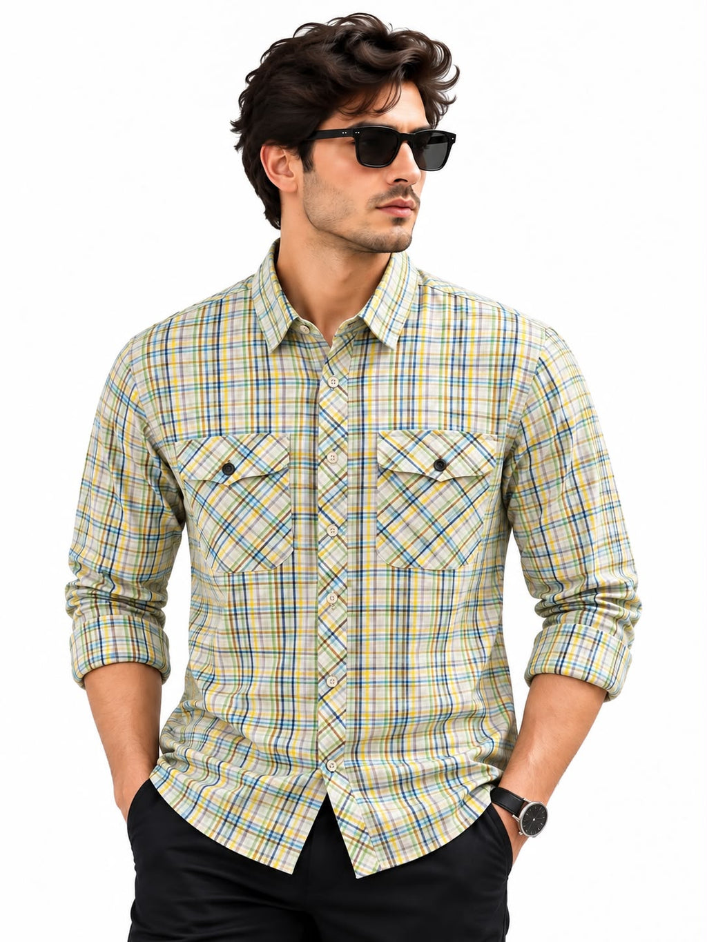 Men’s Multicolor Plaid Shirt