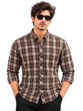 Men’s Brown Check Shirt