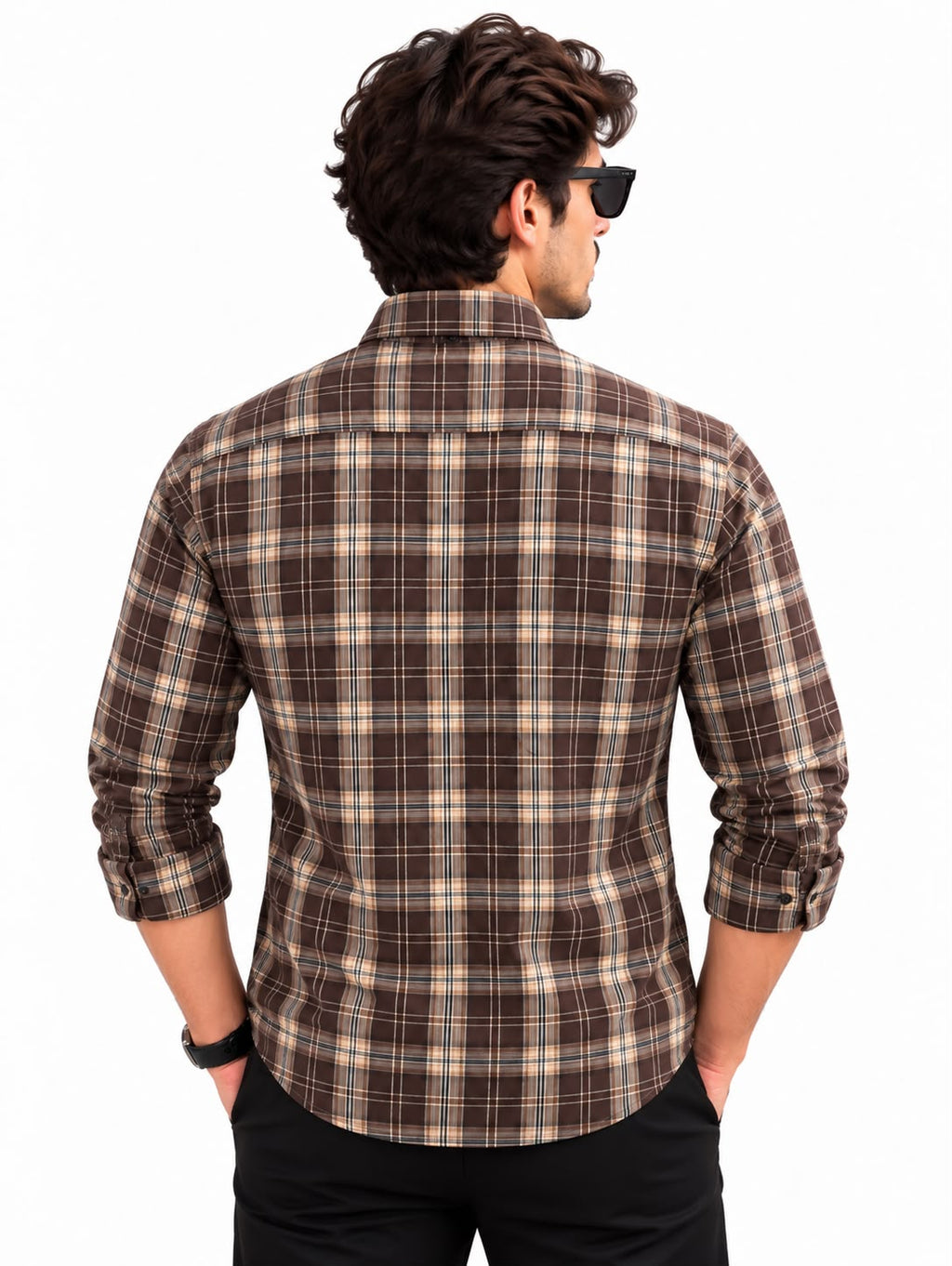 Men’s Brown Check Shirt