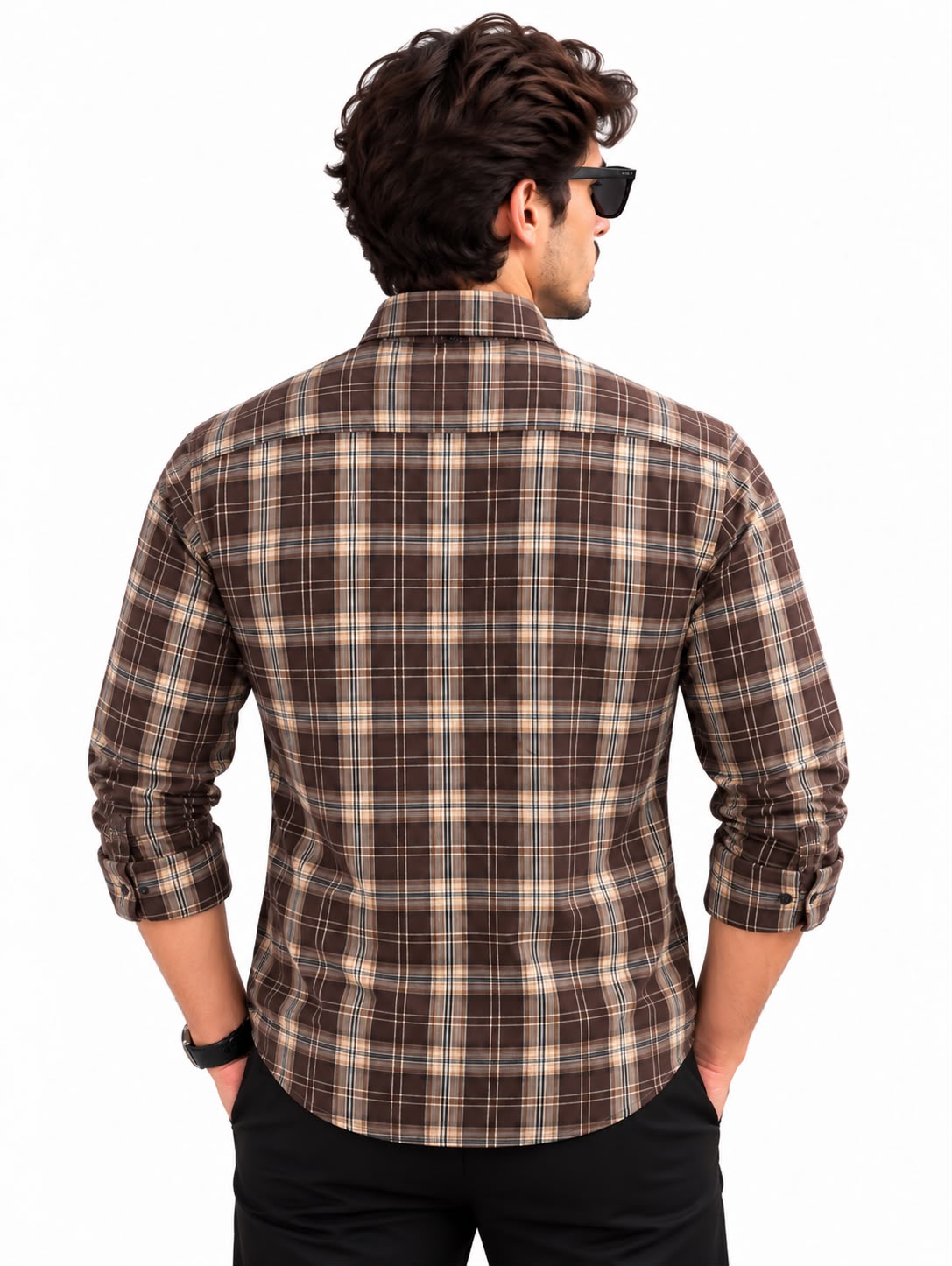 Men’s Brown Check Shirt