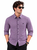 Men’s Purple & White Check Shirt