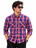Men’s Red & Blue Check Shirt