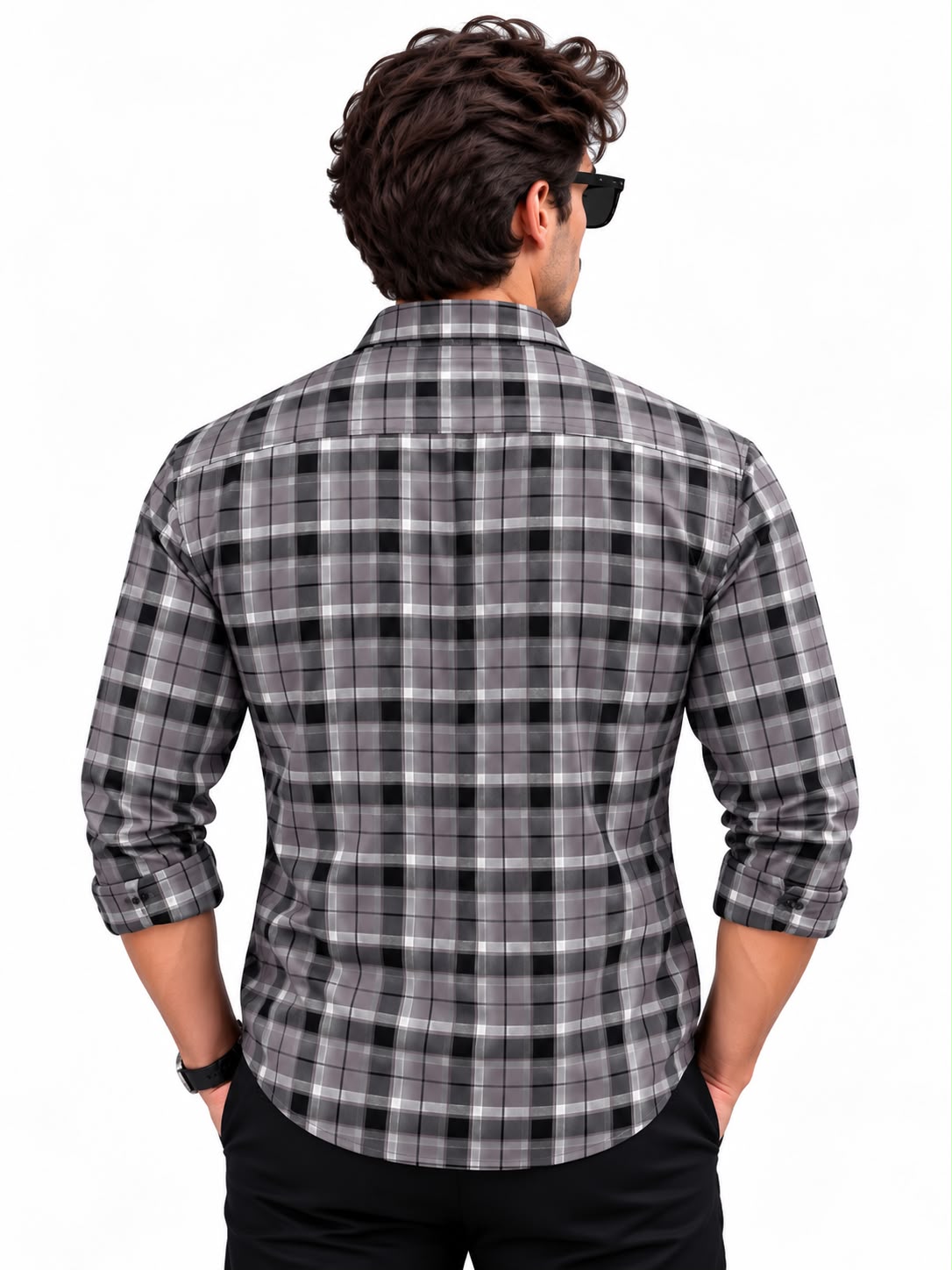 Men’s Grey Check Shirt