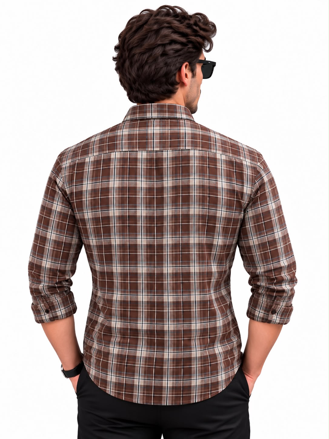 Men’s Brown Check Shirt