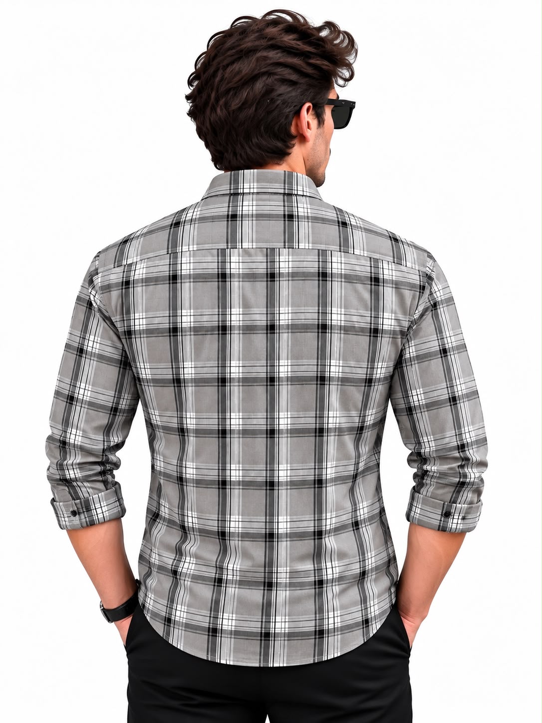 Men’s Grey Check Shirt