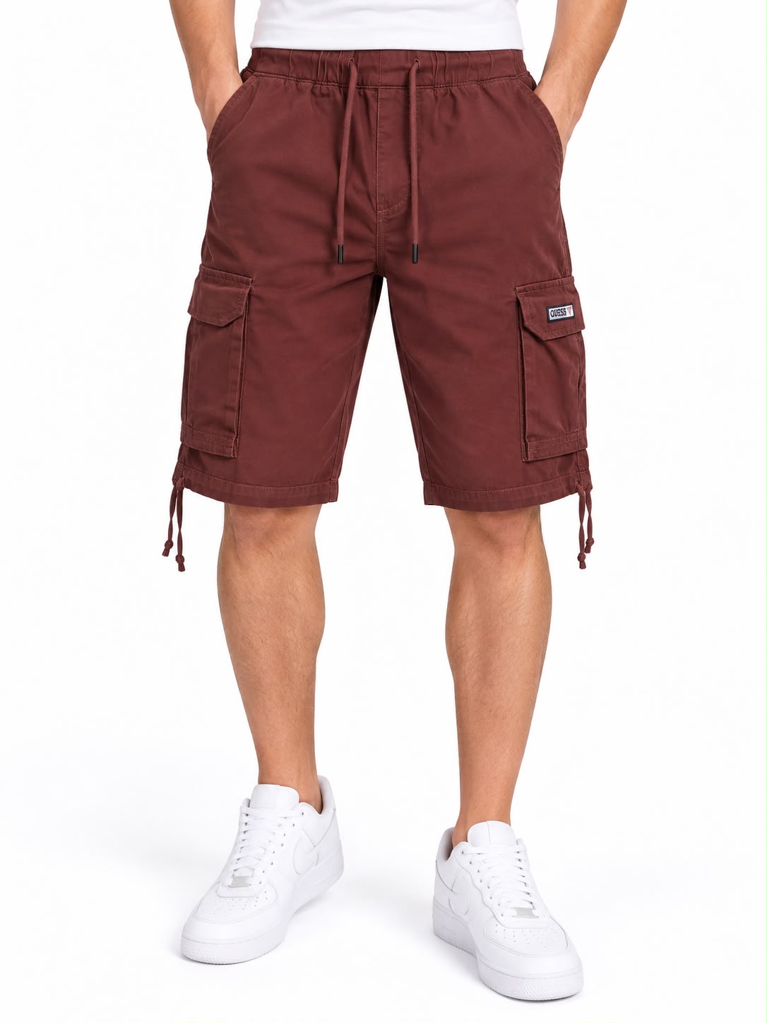 Men’s Burgundy Cargo Shorts