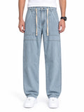Men’s Light Blue Cargo Jeans
