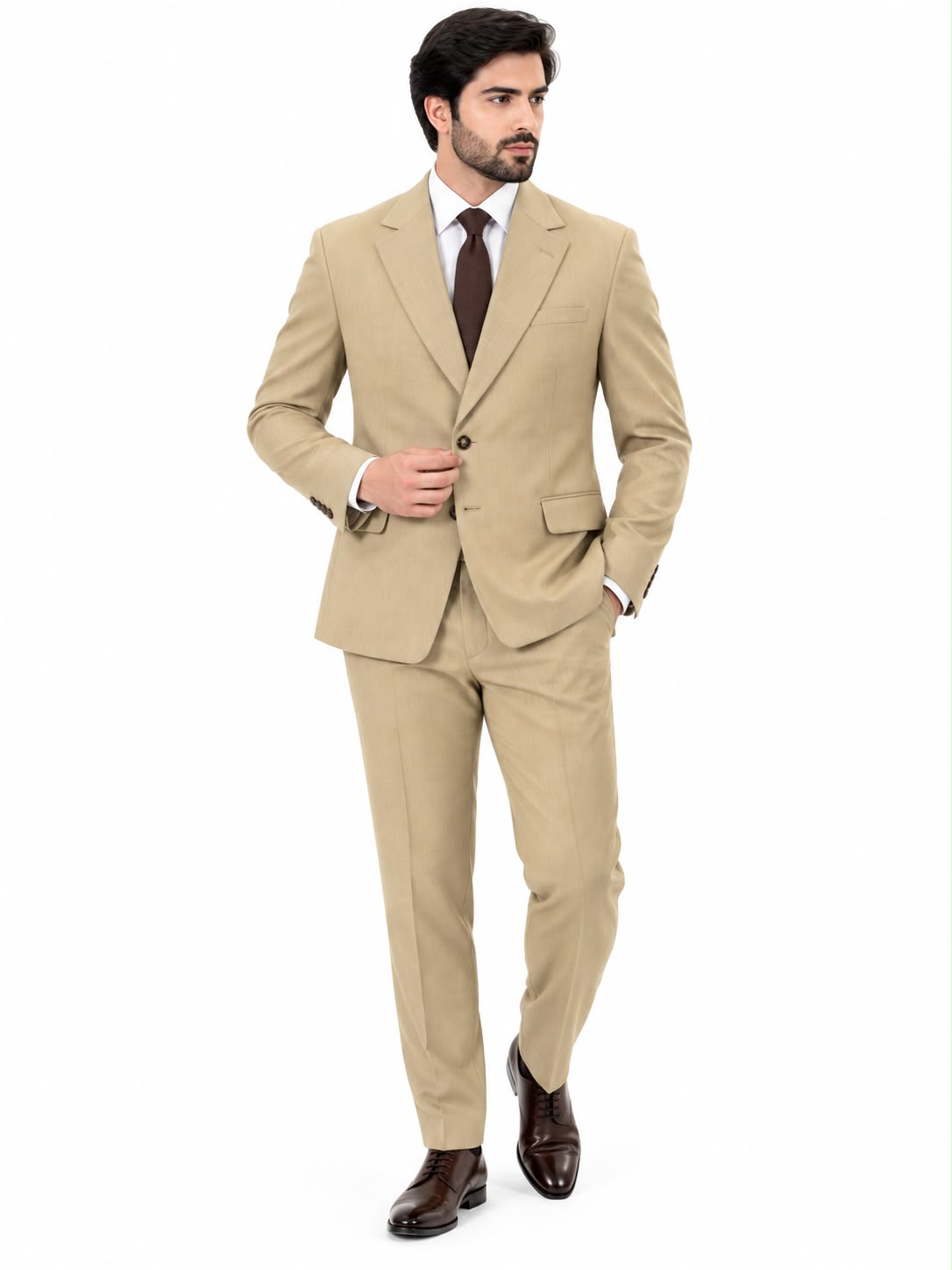 Men’s Beige Formal Suit
