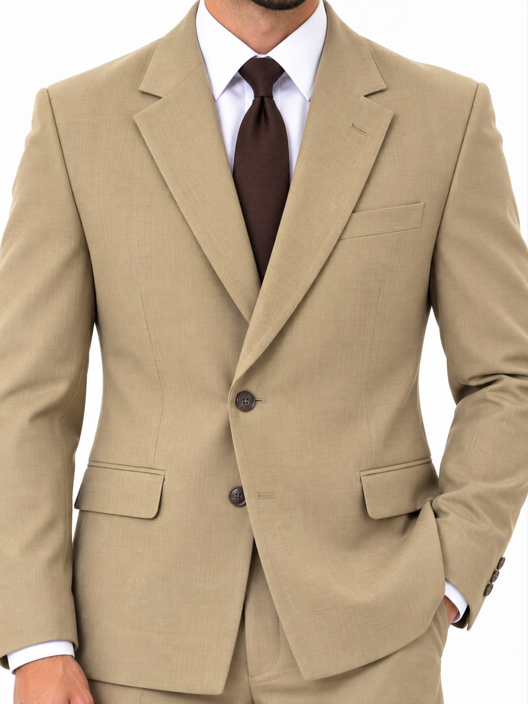 Men’s Beige Formal Suit