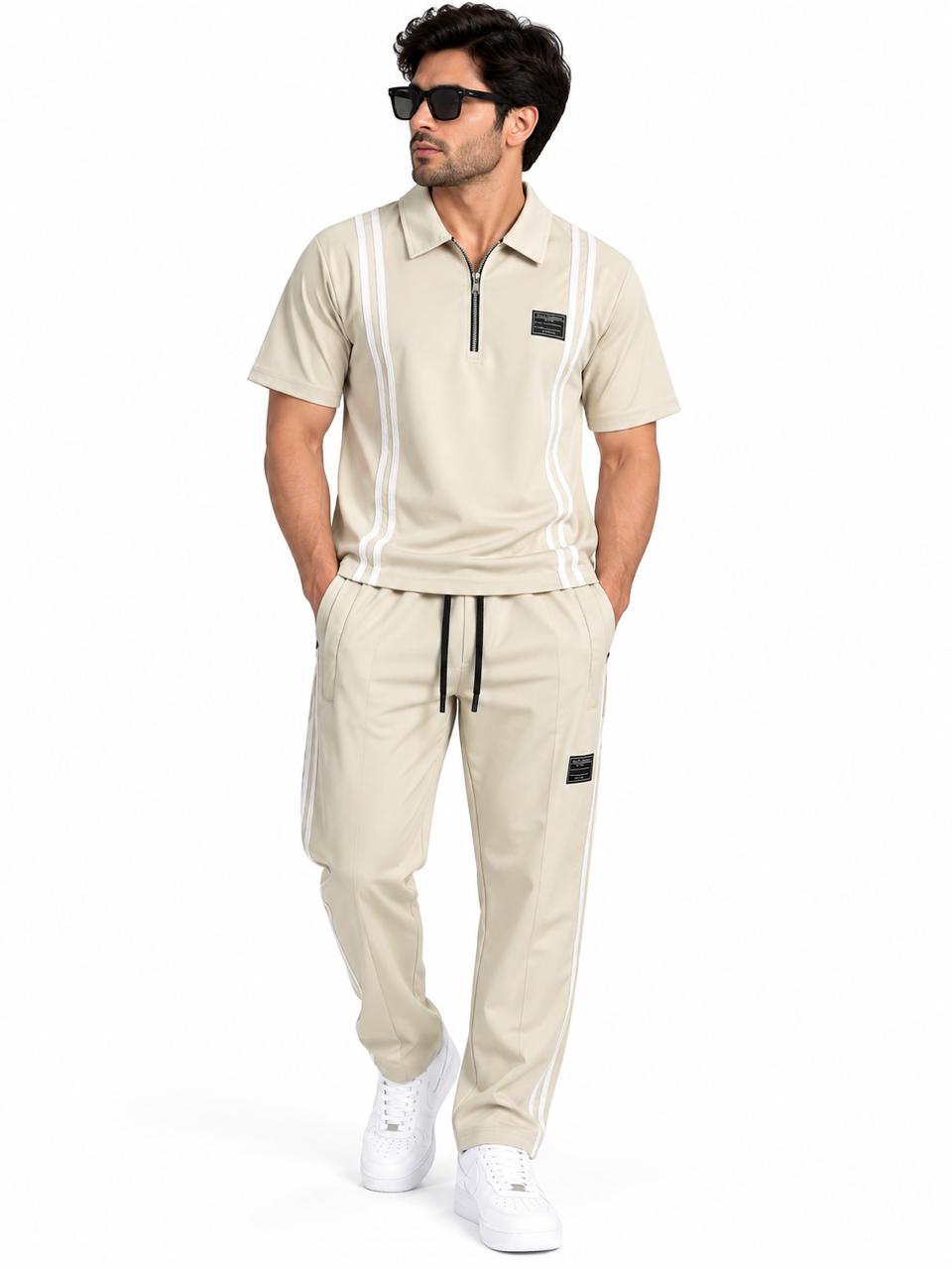 Men’s Zip-Collar Tracksuit Set