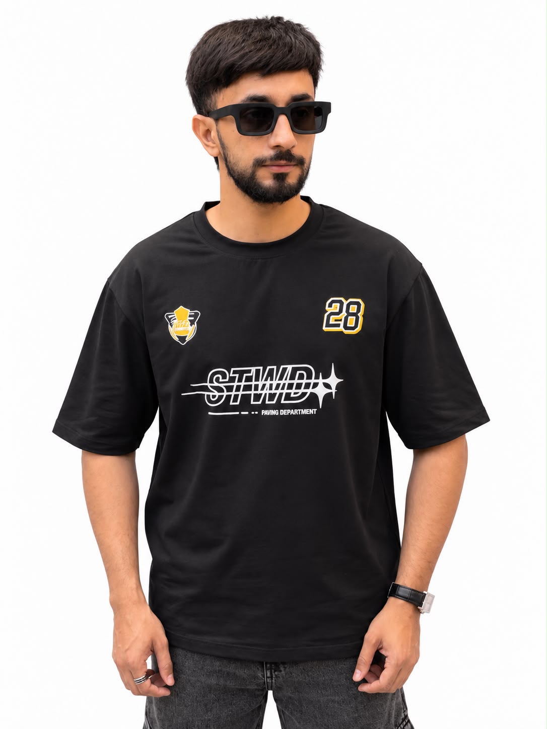 Men’s STWD Number 28 Graphic Oversized T-Shirt