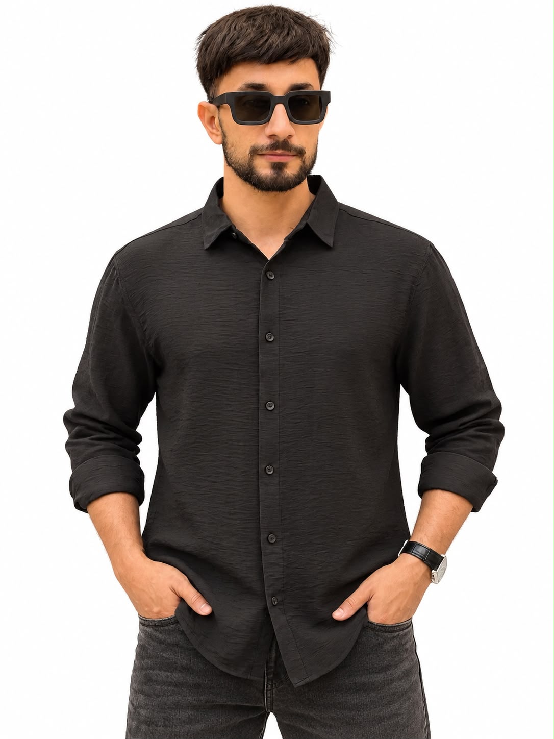 Men’s Textured Casual Shirt