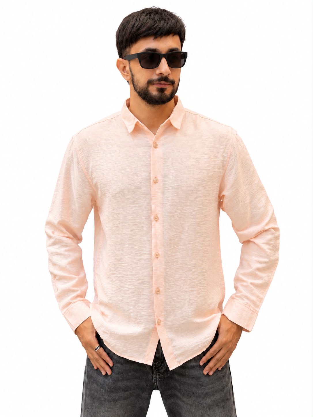 Men’s Textured Casual Shirt