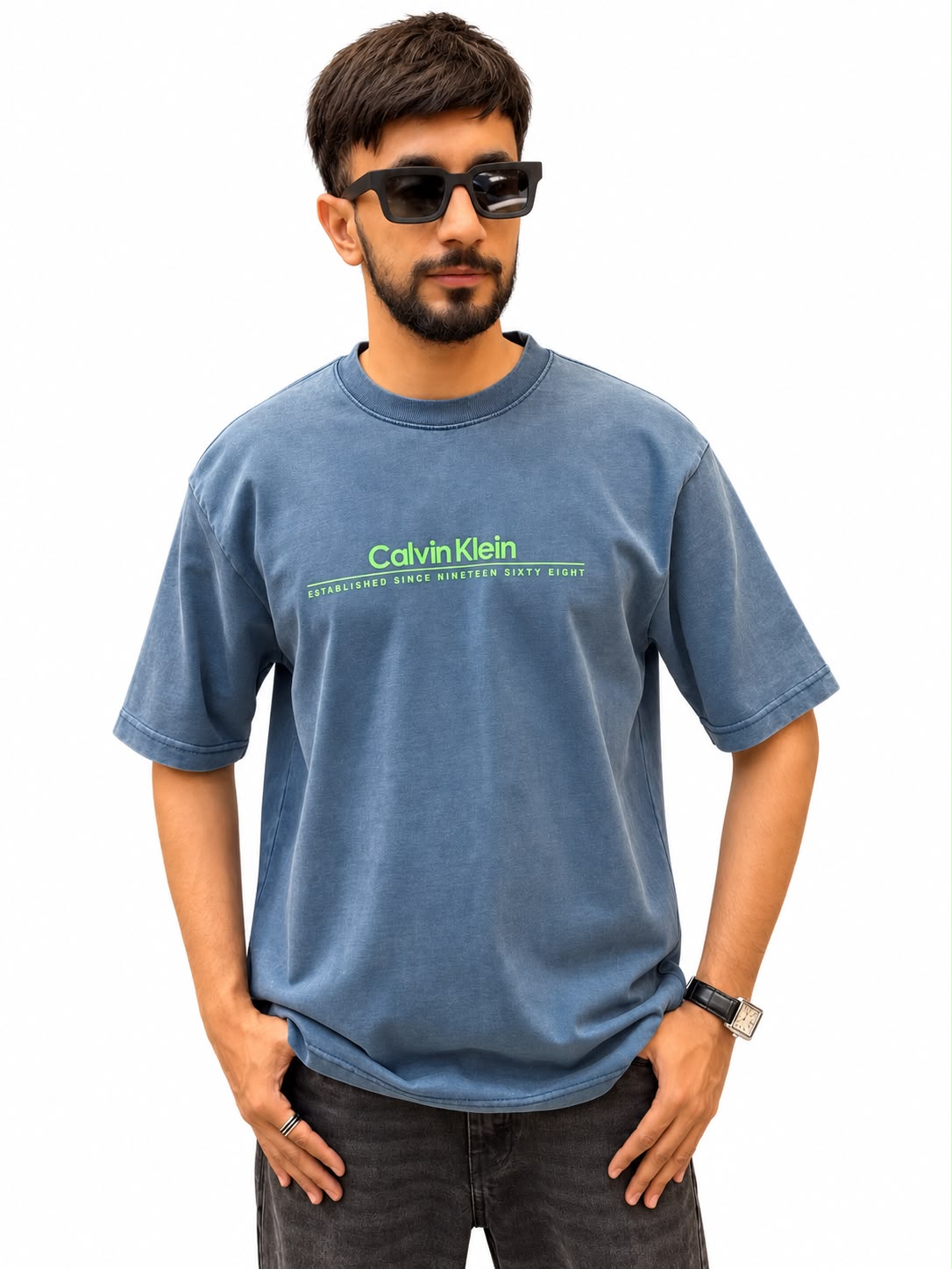 Men’s Oversized Washed Logo T-Shirt
