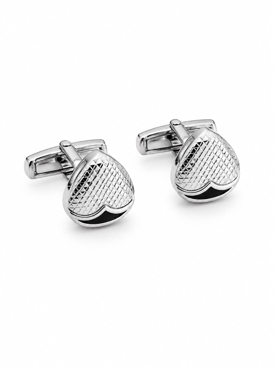 Silver & Black Spade Cufflinks